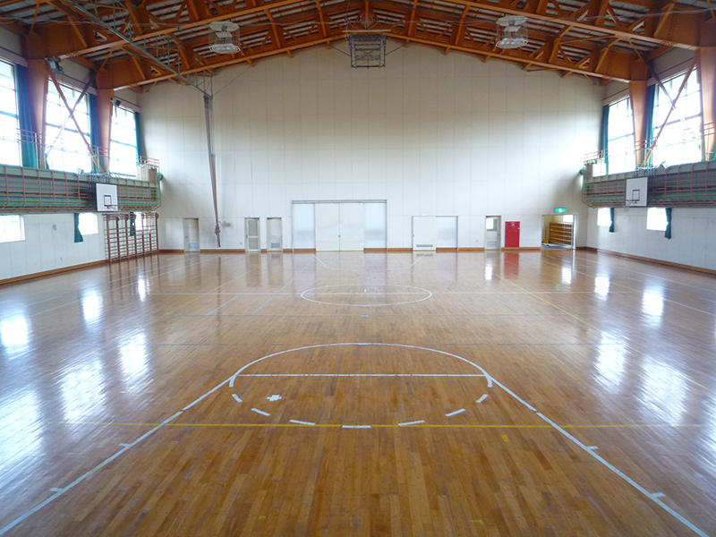 体育館作業前